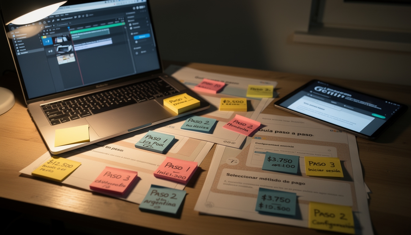 Proceso de producción de material educativo con capturas de pantalla siendo organizadas para un módulo de capacitación